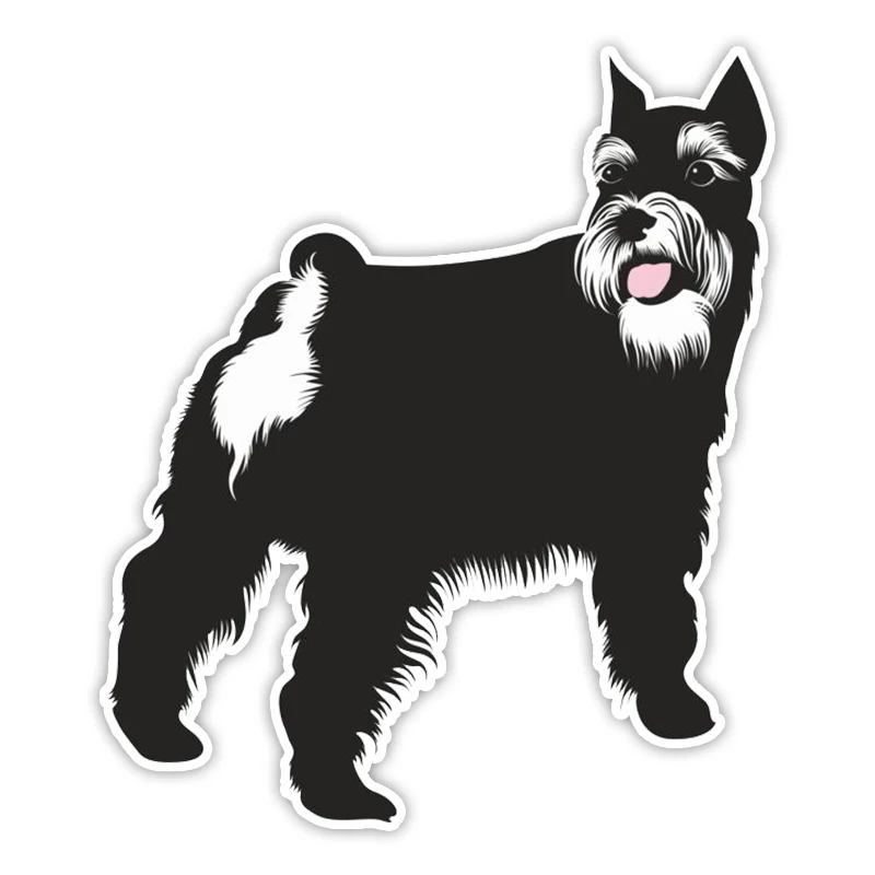 

Автомобильная наклейка, индивидуальная наклейка из ПВХ, маленькая наклейка шнауцера, автомобильная наклейка на мотоцикл, ноутбук, декорати...