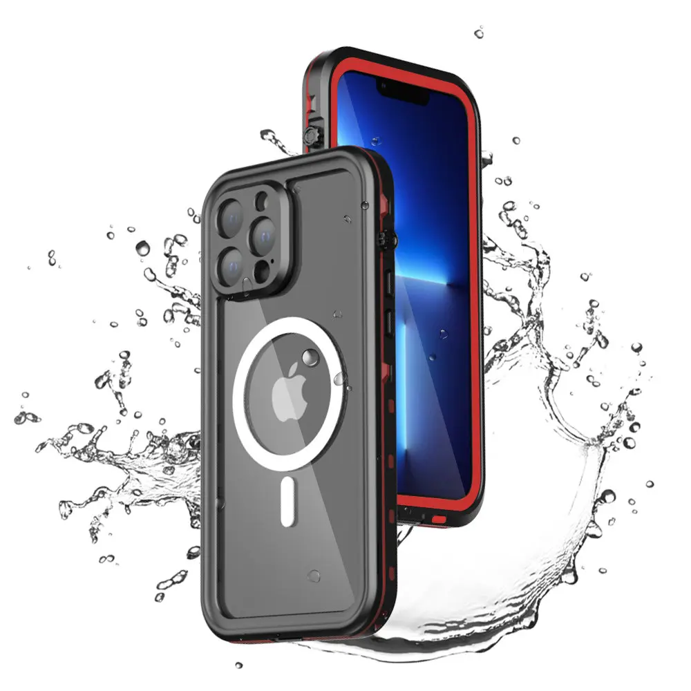 

Magsafe IP68 Waterproof Case For iPhone 13 Pro Max 5G Luxury Cover 360 Protect Seal Pouch Coque iPhone13 13Pro Shockproof Fundas