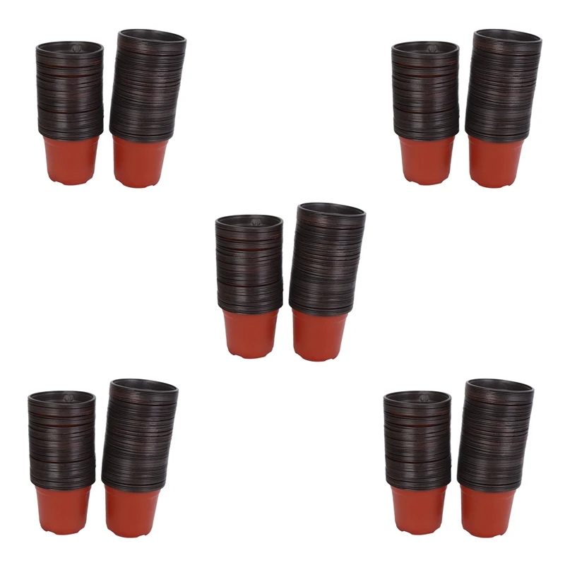750Pcs 4.72 Inch Plastic Flower Seedlings Nursery Supplies Planter Pot/Pots Containers Seed Starting Pots Planting Pots