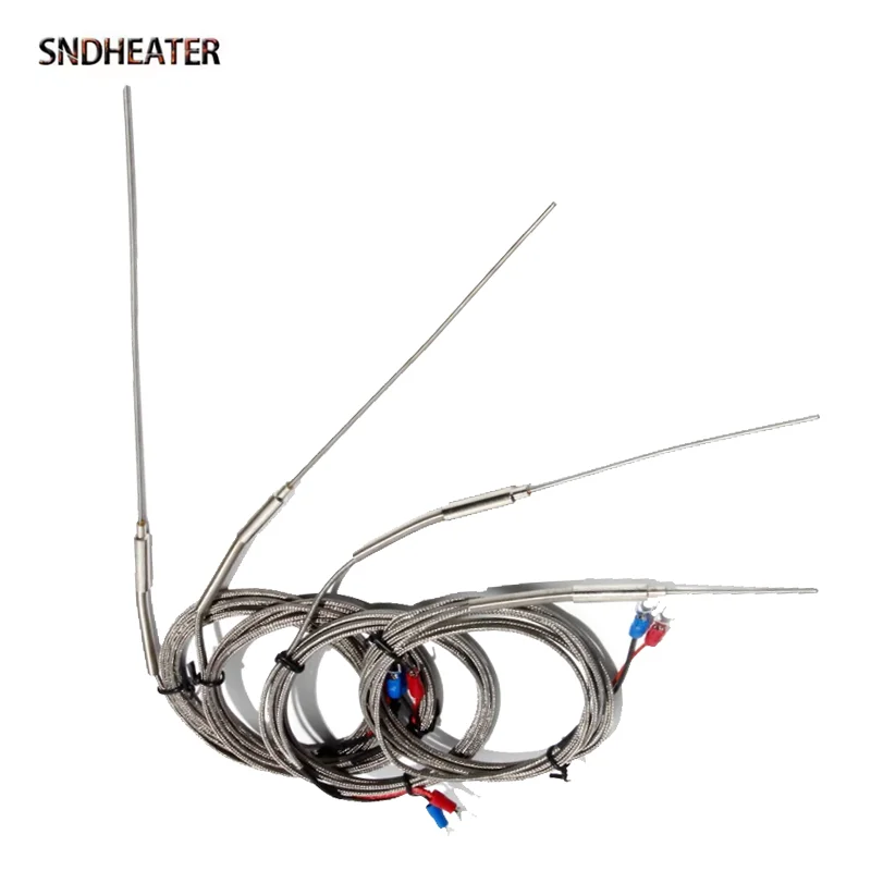 

Термопара SNDHEATER K-типа, игольчатый зонд 50/100/150/200/300 мм, экранированный провод 1/2/3/4/5 м