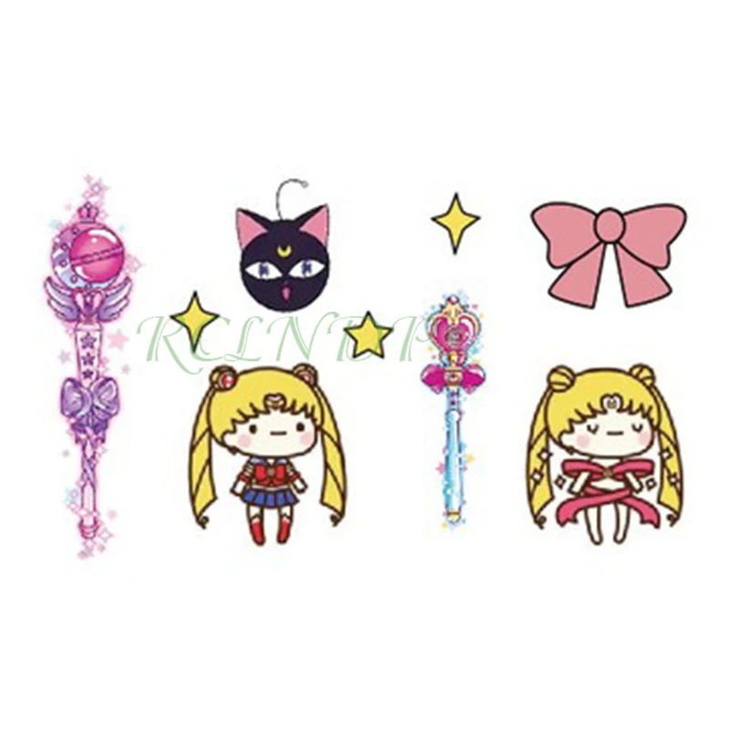 Водостойкая Временная наклейка для татуировок черная искусственная татуировка