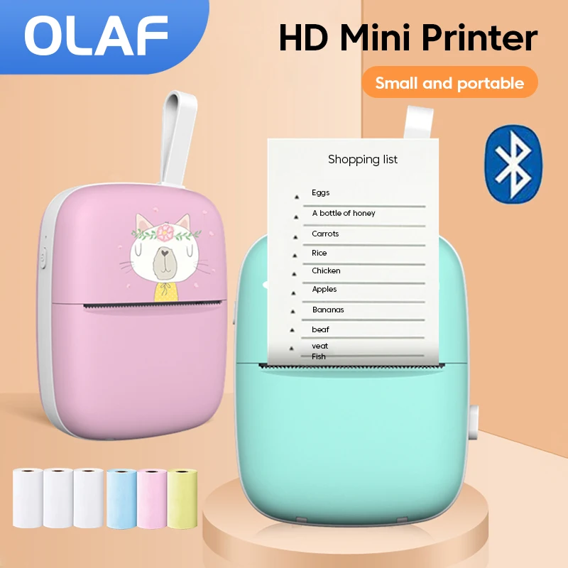 

Mini Pocket Printer Portable Thermal Printer Label Wireless Bluetooth Connection Self-Adhesive Sticker Photo Printing Assistant