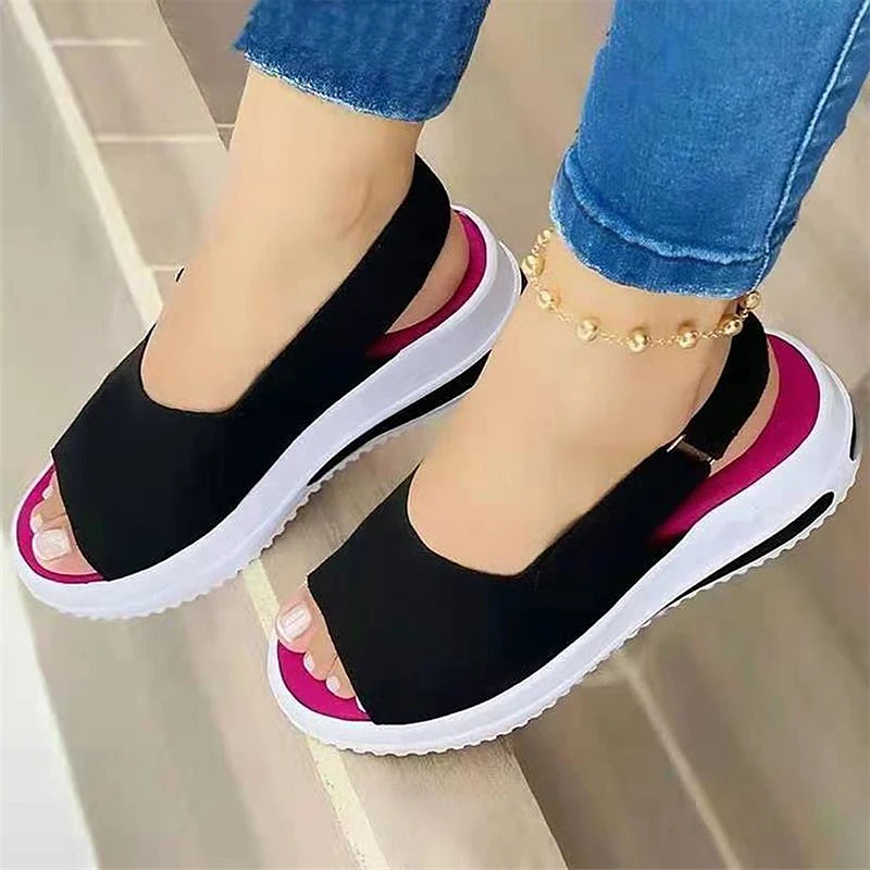 

Сандалии женские с открытым носком, мягкие босоножки, легкая модная нескользящая обувь, лето