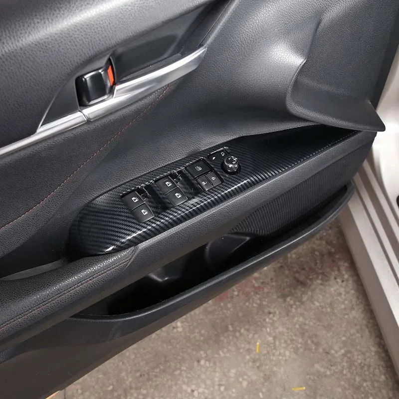 Стильные пуговицы из углеродного волокна для Toyota Camry 8 2018-2021 кнопки подъема