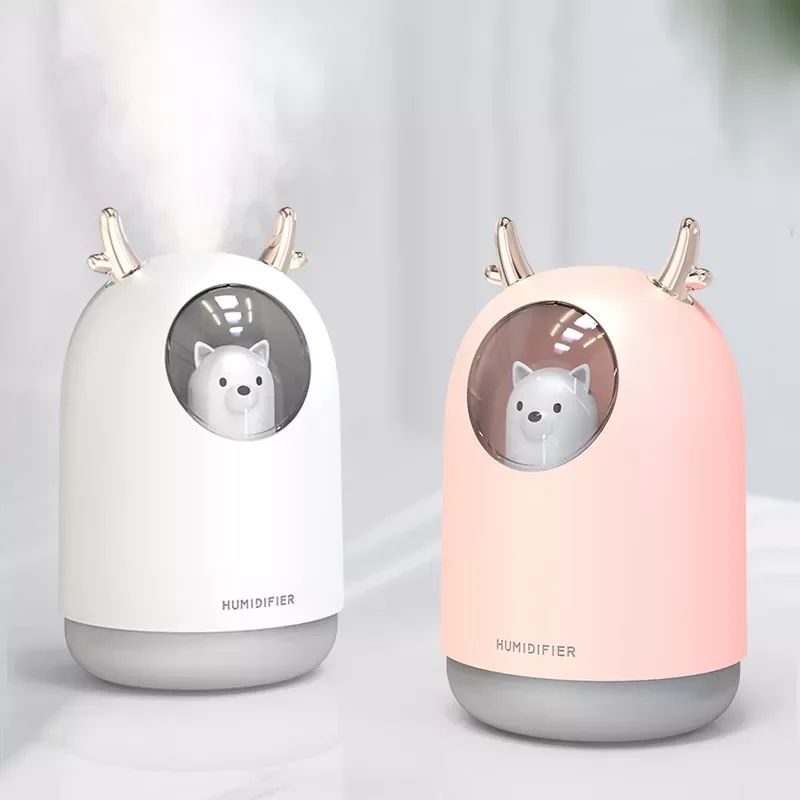 

Humidifier 300ML Cute Rabbit Ultra-Silent USB Aroma Essential room Car LED Night Lamp Air Purifier Mist Maker Air Fresher