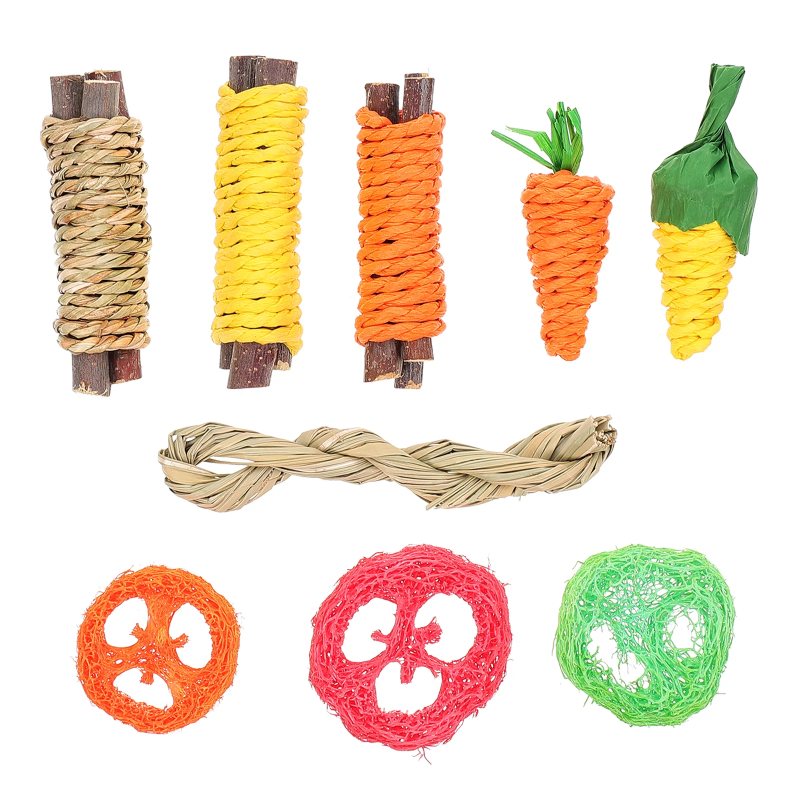

1 Set of Rabbit Teething Sticks Guinea Chew Toys Hamster Teeth Cleaning
