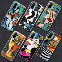 abstract art painting picasso phone case for xiaomi redmi note 9s 8 11 9 10 pro 10s 11s note 9s 8pro k40 cases clear cover coque