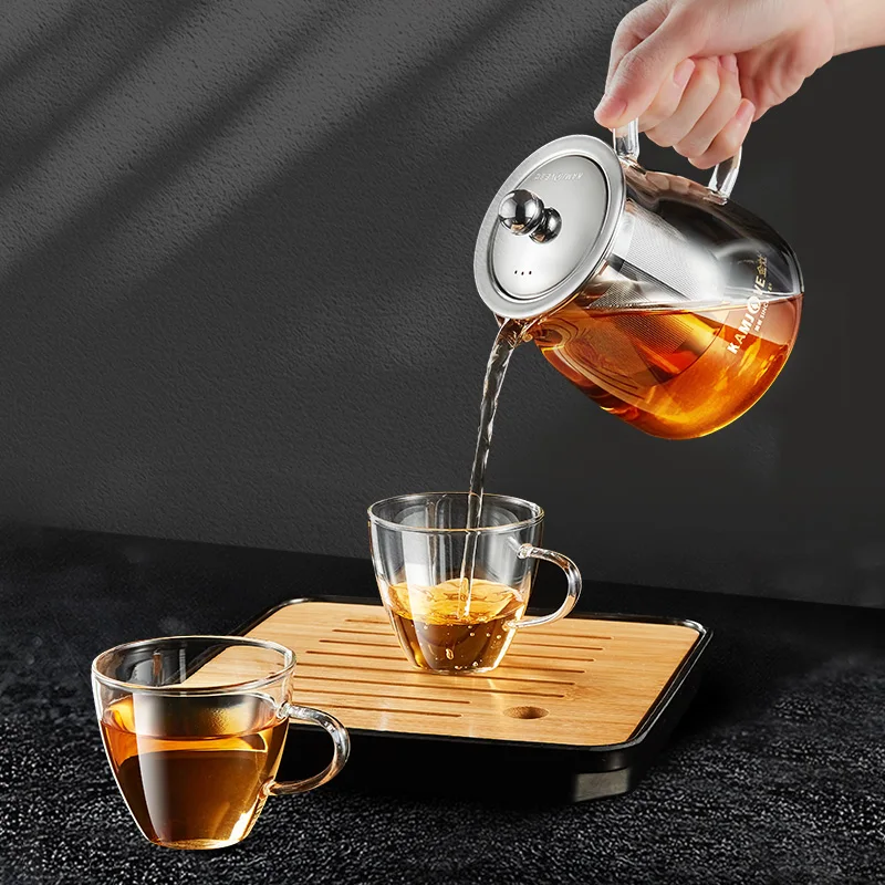 Чайник KAMJOVE стеклянный термостойкий 500 мл из нержавеющей стали