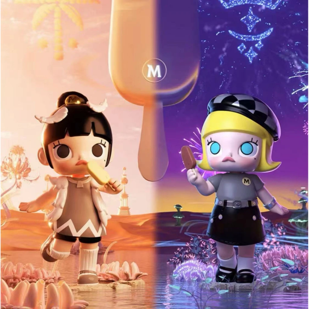 

P POP MART molly Mong Dragon Co-Branded Elevator Figure Trendy Toy Car Decoration Doll Gift