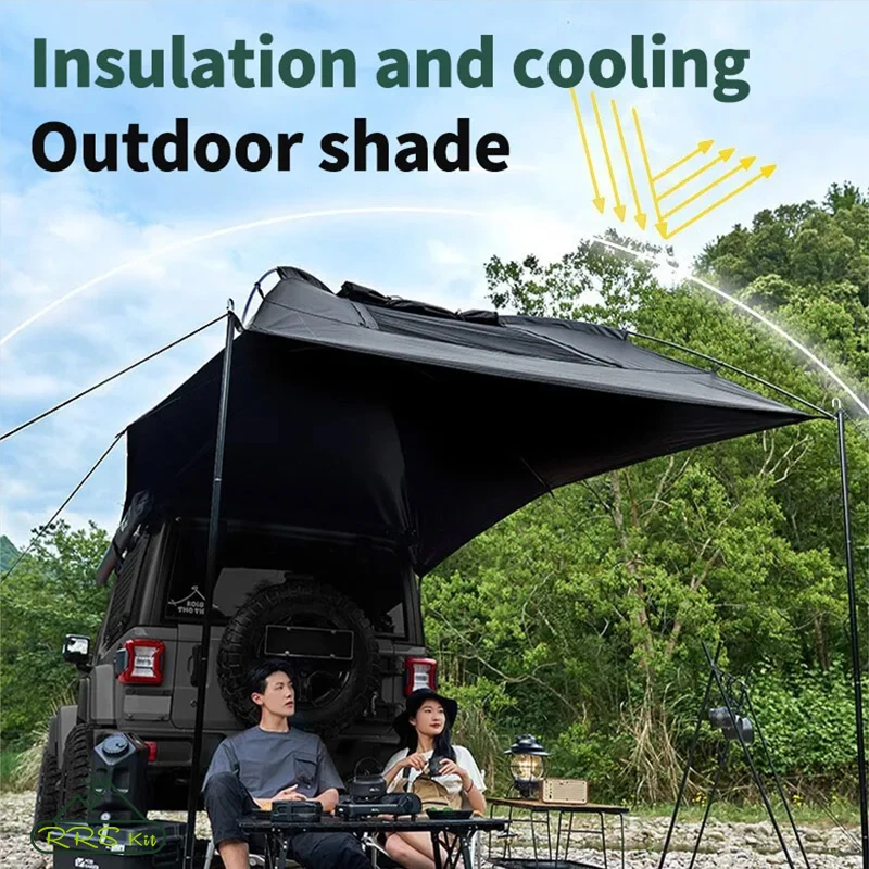 

New Outdoor Car Canopy Camping Wear-resistant Anti-tear Upgraded Vinyl UV Rainproof Rear Tent Awning MOBI GAREDEN