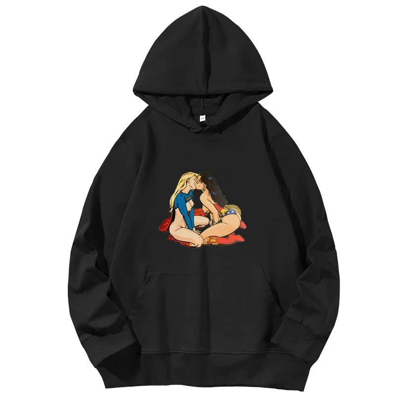 Kissing Lesbian fashion graphic Hooded sweatshirts cotton Hooded Shirt cotton essentials hoodie sportswear Men's clothing