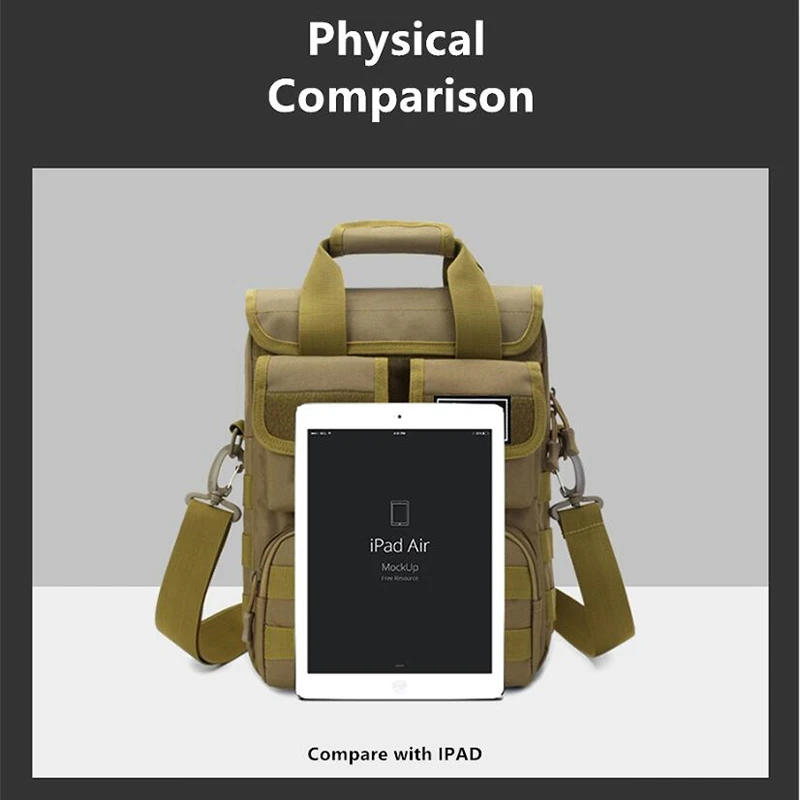 JEEP BULUO Men's Shoulder Bags Army Green Camouflage Handbags Casual Travel Large Size Cossbody Bag For Man Trend Tote