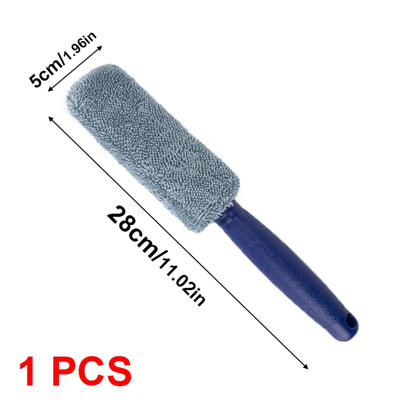 

Набор Из 2 Щеток Для Мытья Автомобиля Из Микрофибры С Пластиковой Ручкой, Скребок Для Чистки Колес