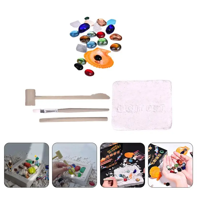 

1 Set Beautiful Gemstones Archaeological Excavation Gems Model