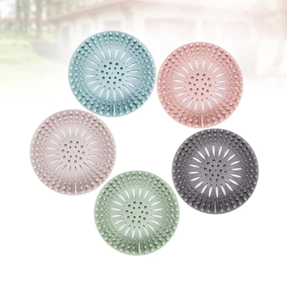 

Drain Silicone Stopper Hair Anti Blocking Catcher Shower Sink Bathtub Floor Strainer Cover Sewer Strainers Flexible Filter