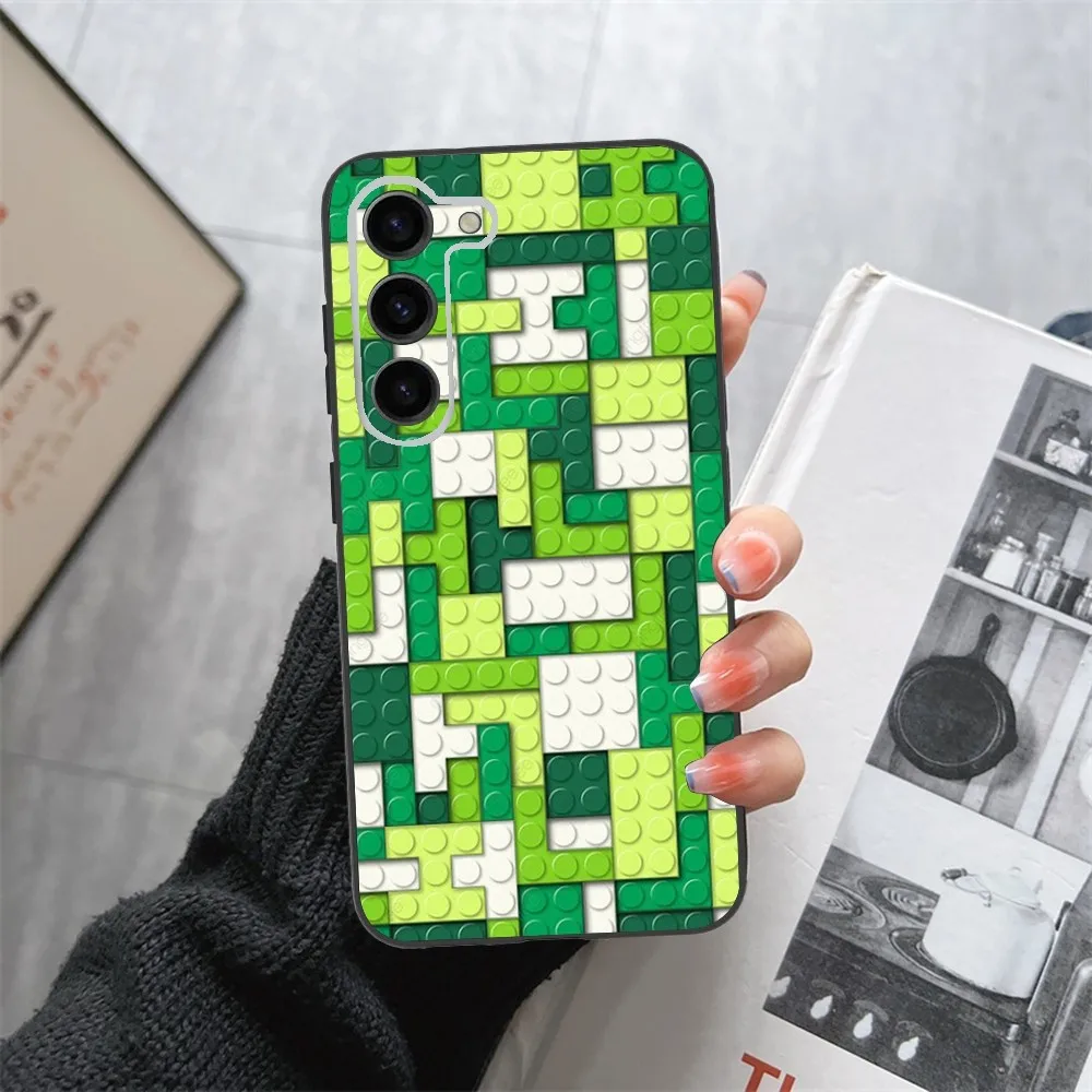 Чехол для телефона L-Lego B-Bricks с фоном Samsung Galaxy A13 21s 22 31 32 52 53 71 80 91 Черный мягкий чехол