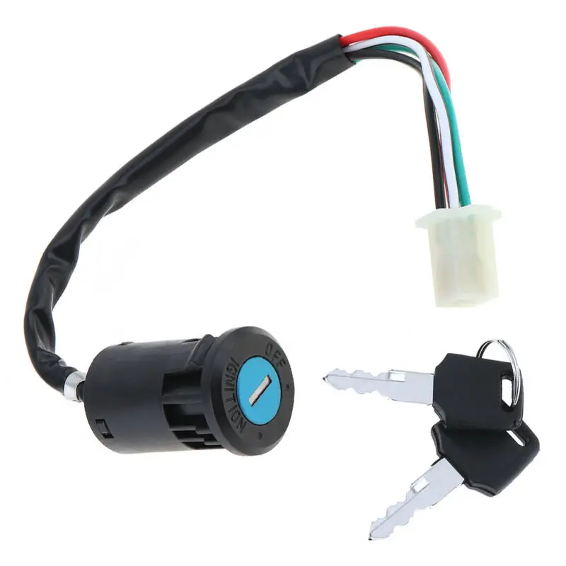

4 Wires Universal 2 Ignition Keys Start Switch Door Lock Key Motorcycle Accessory For ATV Go Kart Scrambling Motorcycle