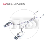 hmd titanium alloy exhaust system performance valve catback is suitable for bmw 650i e63 e64 n62 engine muffler for cars