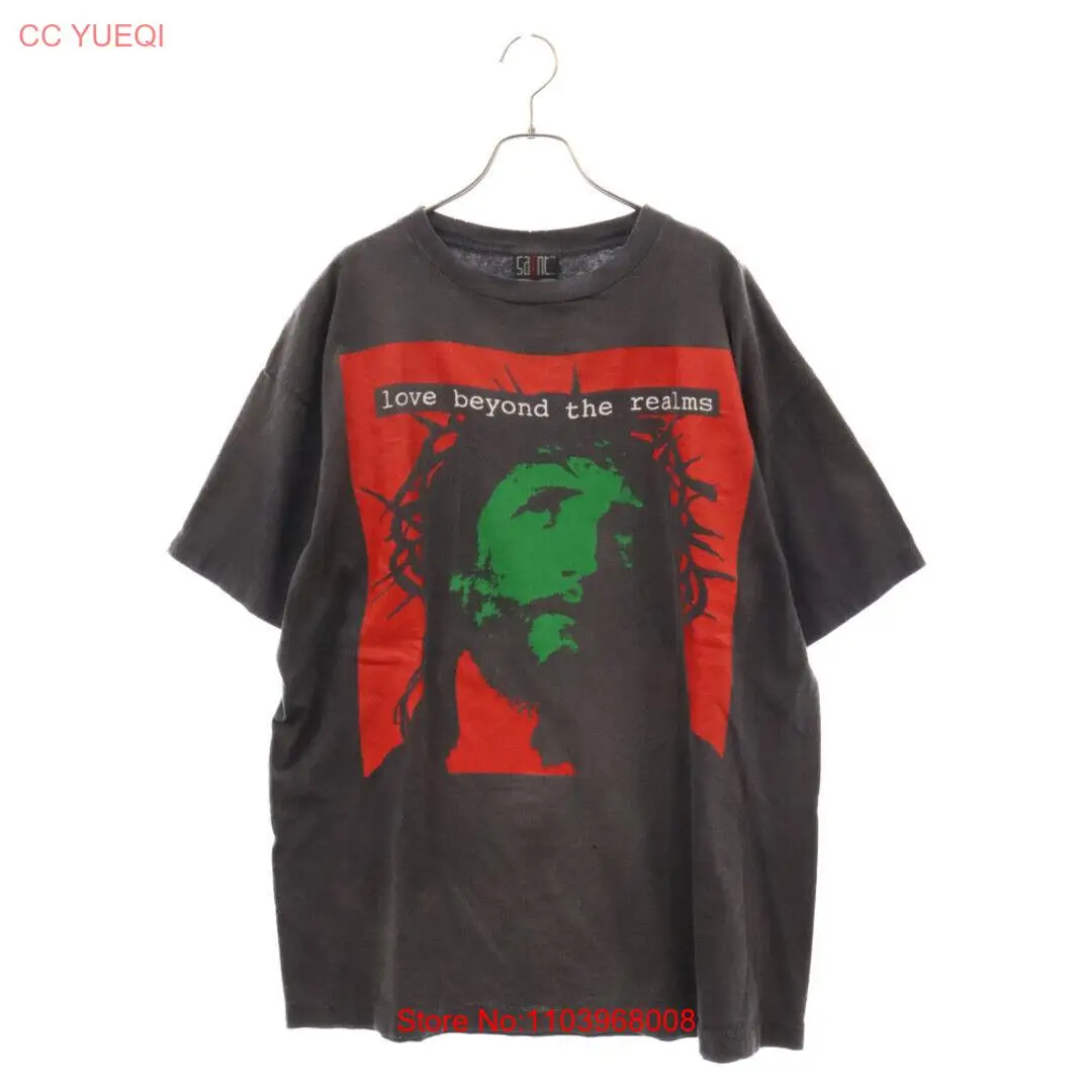 SAINT MICHAEL St. 24SS x Kawamura Kousuke SS TEE LOVE BEYOND винтажная обработка