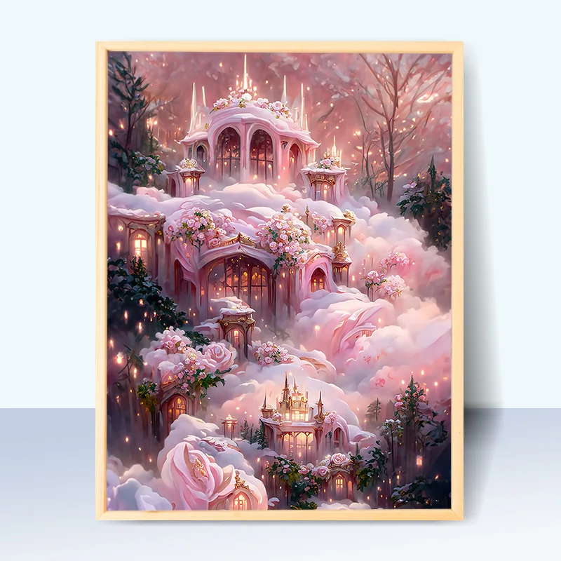 

3627Ann-Tulip diy digital oil painting oil painting acrylic flower painting explosion hand-filled landscape painting