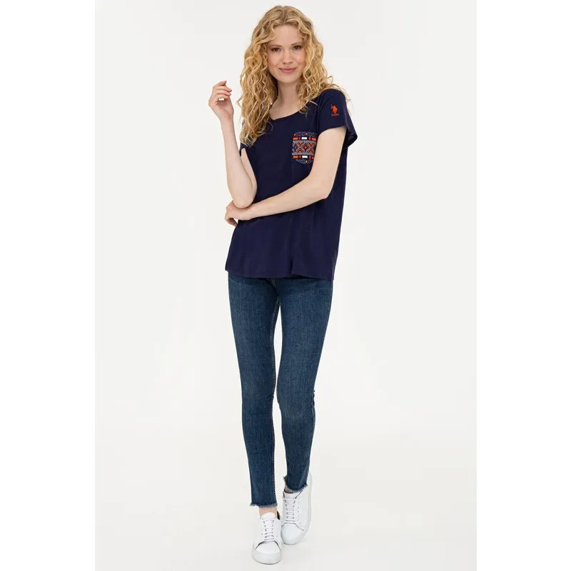 

Navy blue T-Shirt 50238086-Vr033 T Shirt Y2K Top Nostalgic Summer Women T-Shirt Anime Bluz
