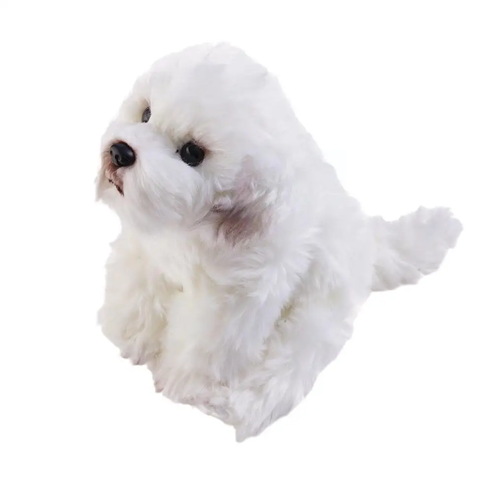 

24*16cm Simulation Maltese Dog Plush Toy High Quality Frise Gifts Children Doll Animal Dog Fluffy Realistic Dog Bichon Stuf N3I8