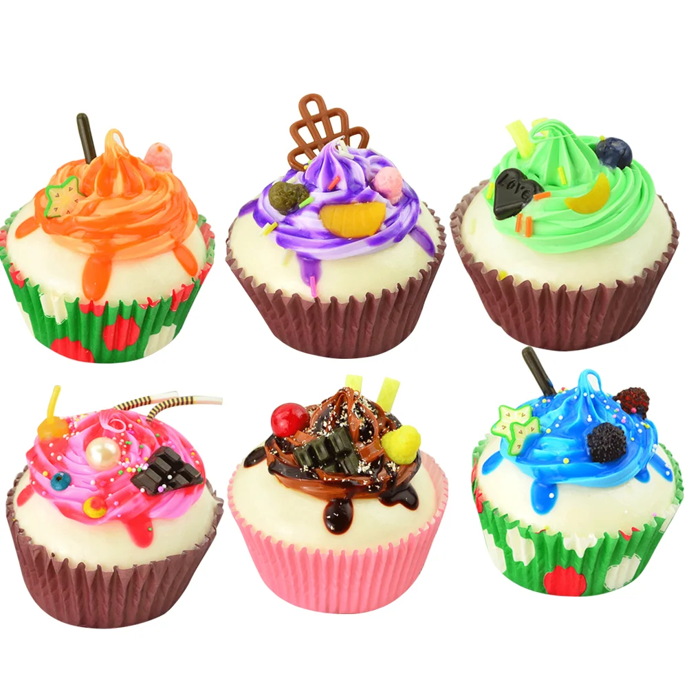 

6pcs Useful Practical for Room Party Home Model Decoration Dessert Model Photo Props