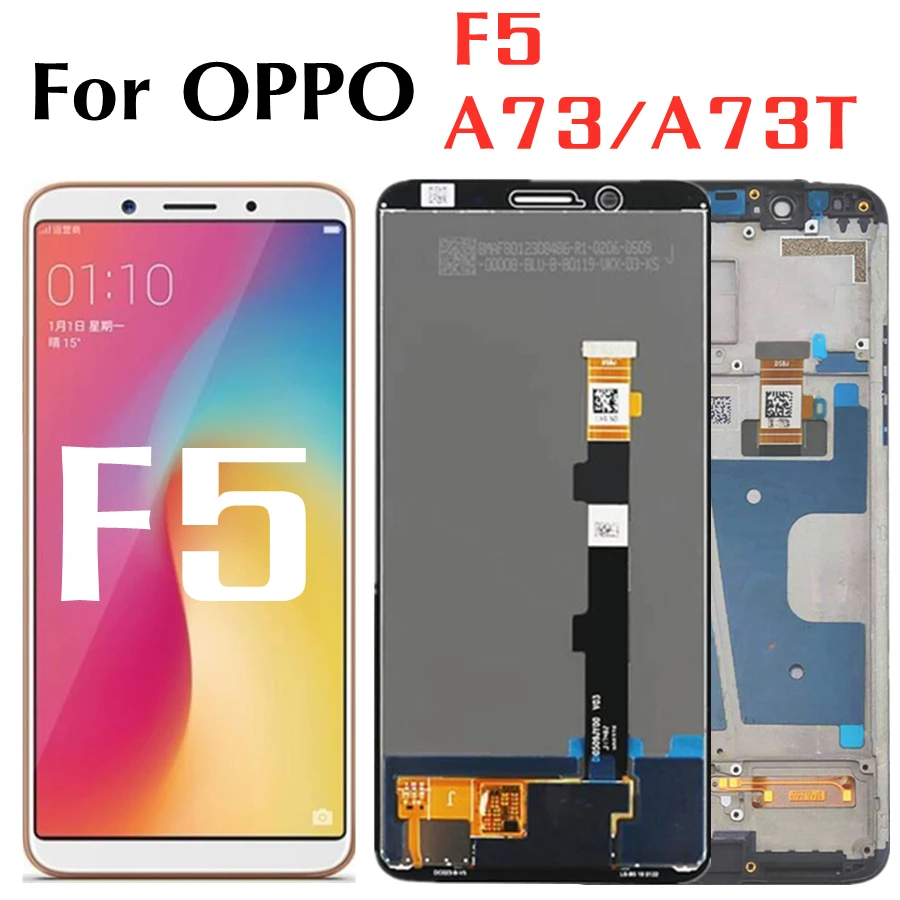 

Для Oppo F5 ЖК-дисплей, сенсорная панель экран дигитайзер в сборе для Oppo F5 A73 2017 CPH1723 CPH1725 LCD