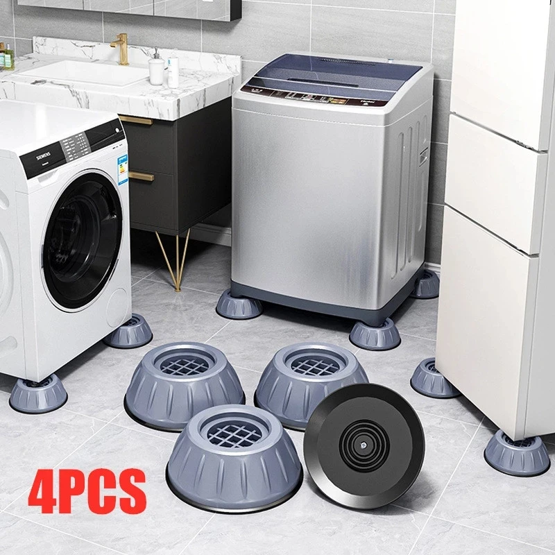

4Pcs Anti Vibration Pads Rubber Legs Slipstop Silent Skid Raiser Mat for Washing Machine Support Dampers Stand Home Supply