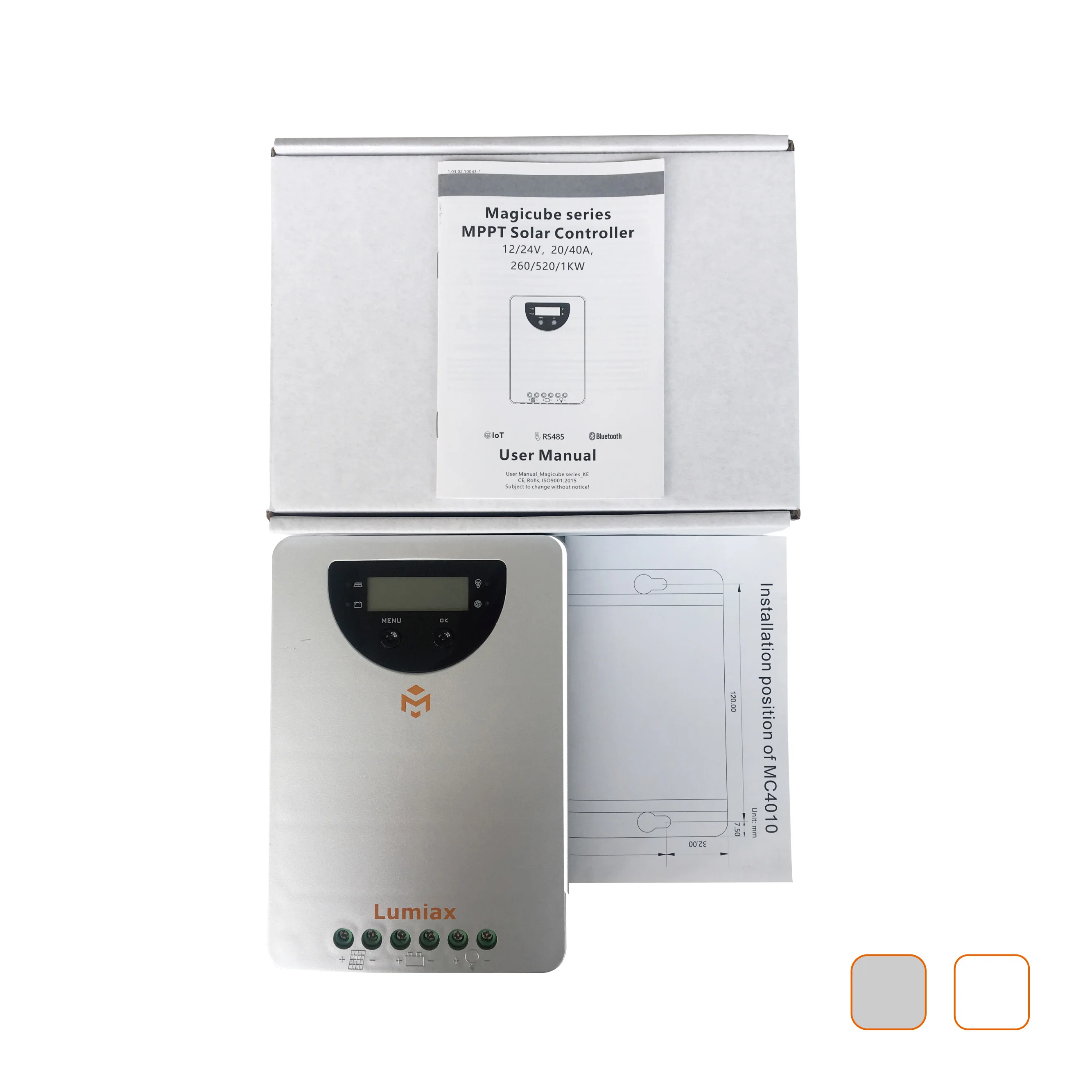 Lumiax 12 В 24 40 А Макс. 100 входная ЖК-система контроллер солнечного зарядного