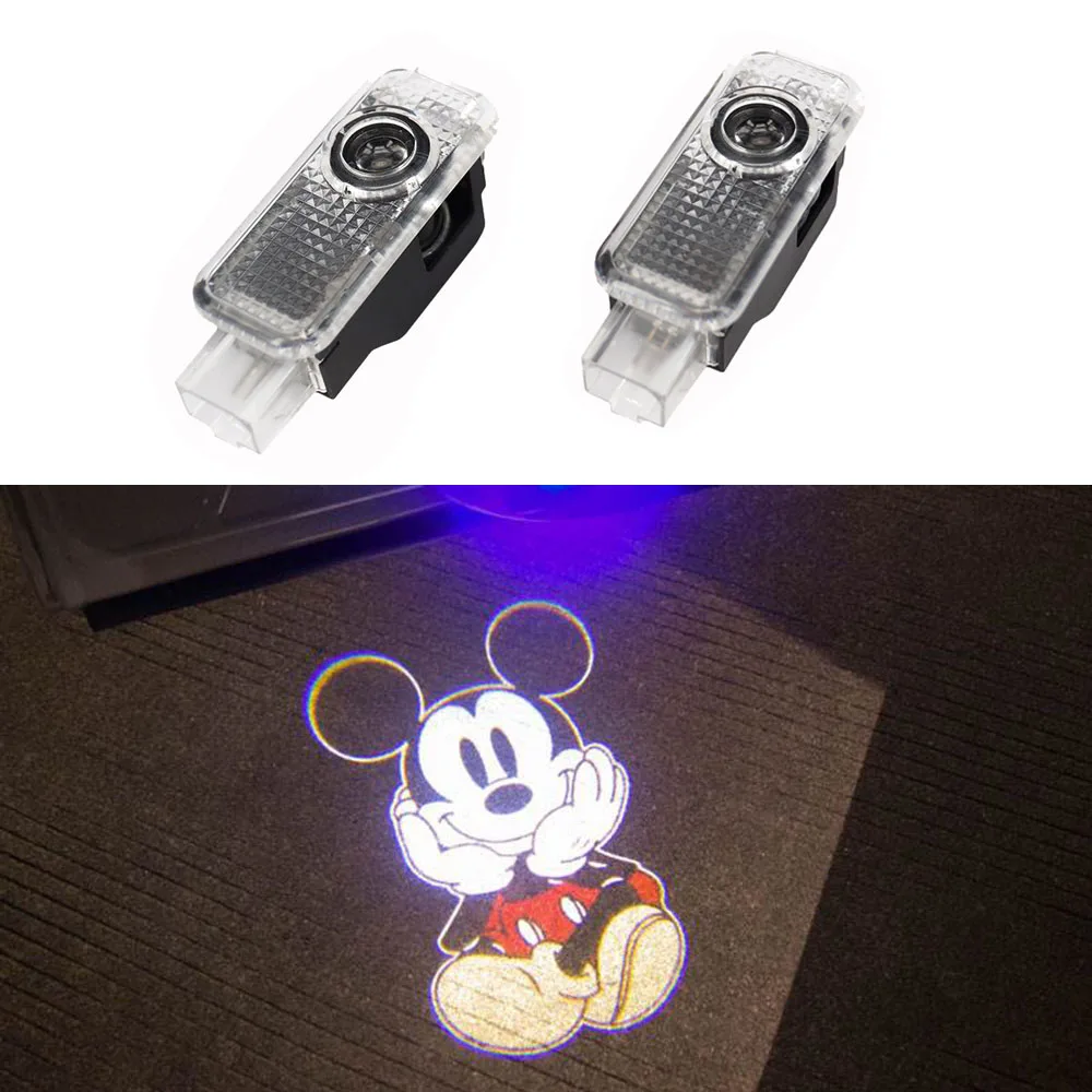 

Disney Mickey Minnie Logo LED Car Door Projector Light For AUDI Q3 8U Q5 Q7 TT A3 V8 8P A6 C5 C6 C7 C8 A1 A4 B5 B6 B7 B8 A5 A7