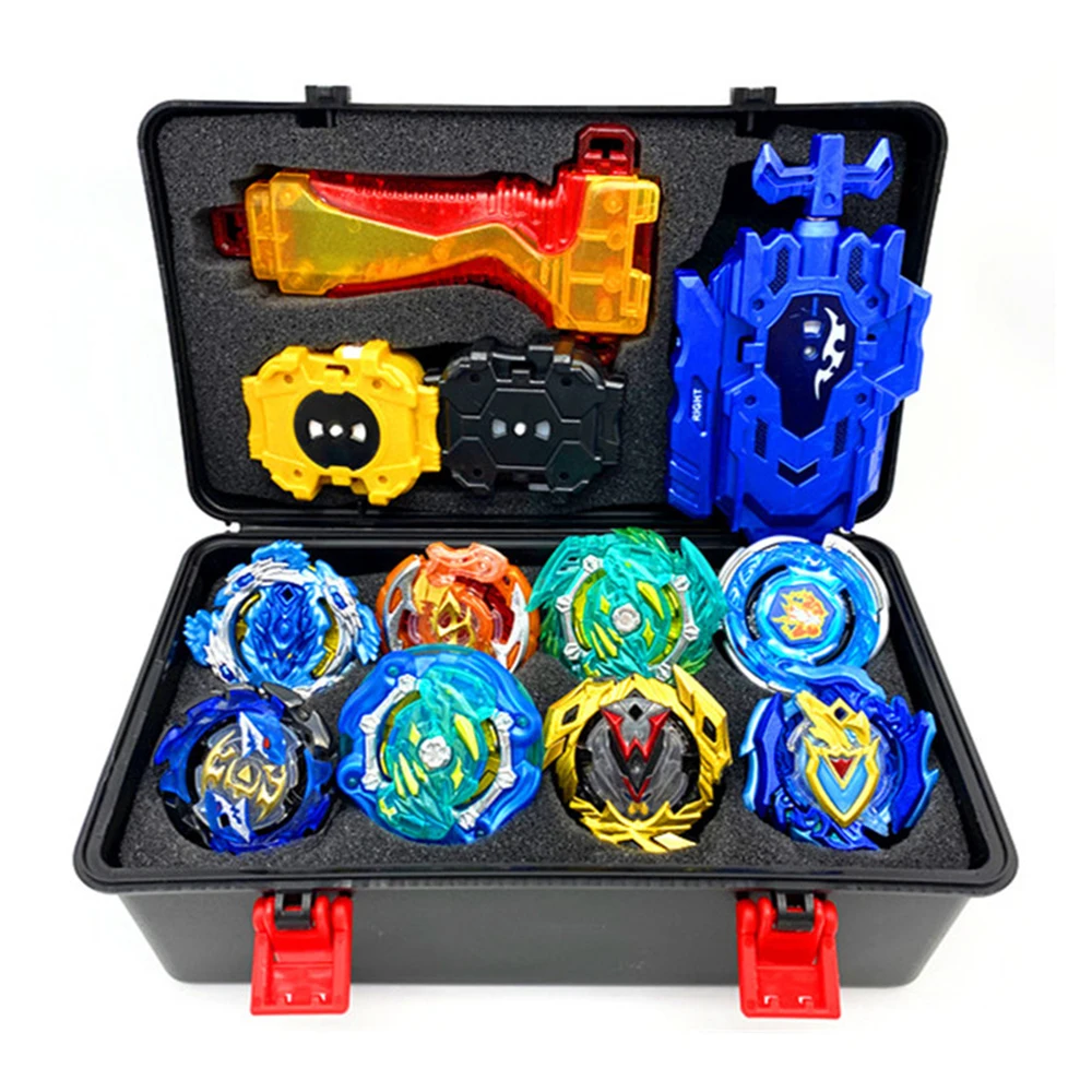 

Волчок Beyblades Burst из металлического сплава, набор из 8 гироскопов с проволочной пусковой установкой и рулем, игрушка для детей