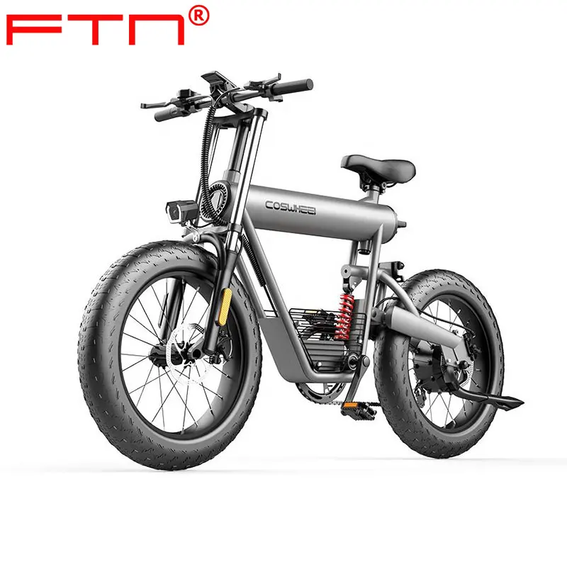 

Coswheel T20 Electric Bike 500W 10AH 15AH 20AH Battery Front And Rear Shock Absorption Mountaineering Off-road Fat Tire Ebike