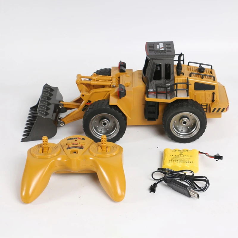 

700 Points Gift for Promotion HUINA 1/18 520 Loader Model RC Toys 2.4G Radio Control Car Battery Lights Bucket