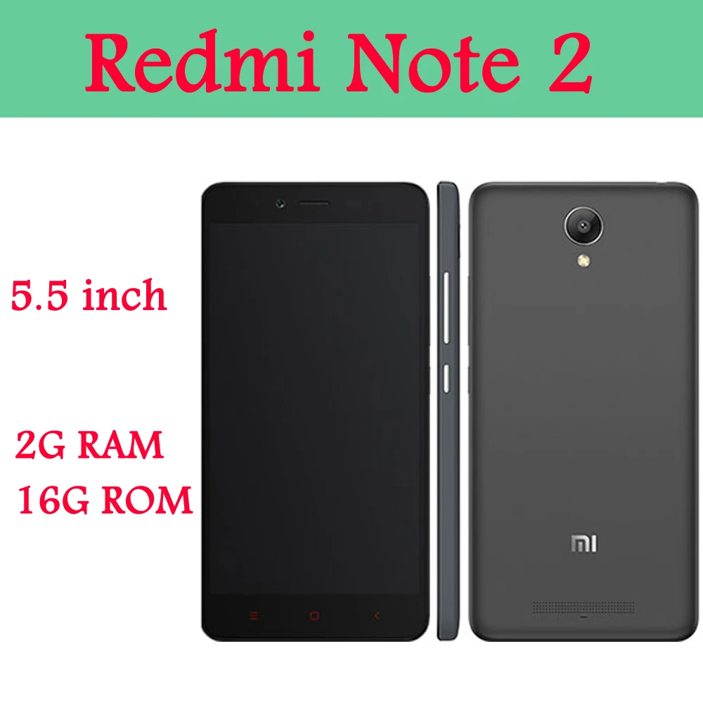 2G RAM 16G ROM Xiaomi redmi Note 2 Android 13MP global version 5.5INCH octa core Smartphones mobile phone unlocked GPS celulares