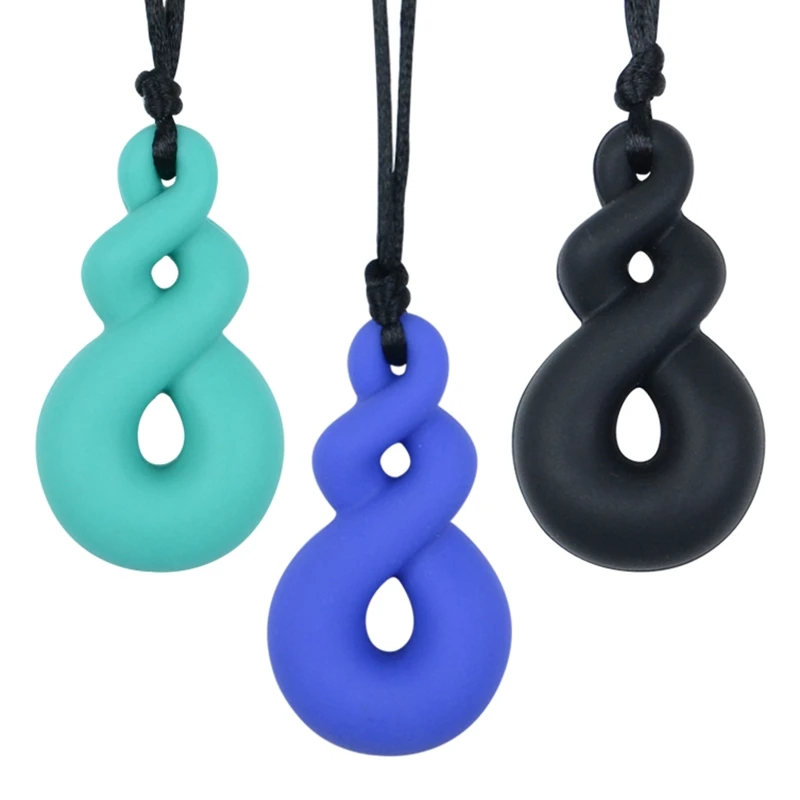 Stylish Oral Motor Chewy Teether Chew Necklace Oral Motor Chewy Teethers for Oral Motor Boys and Girls Children