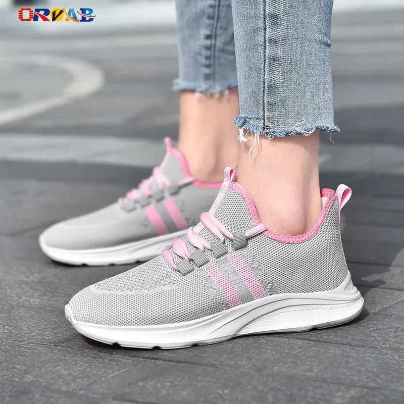 

Running Shoes Women's Shoes Leisure Net Shoes Summer Gray White Sports Shoes Lightweight Soft Soled Shoes Brand Basket Sneakers