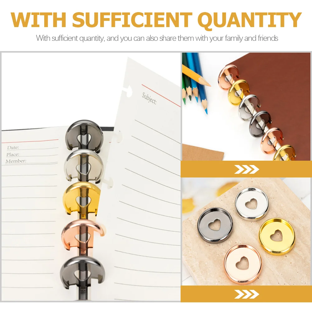 

Binder Discs Rings Binding Book Disc Expansion Ringnotebook Round Discbound Supplies Mini Loose Leaf Multicolor Buckle Keychains