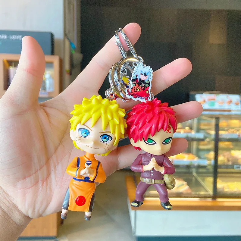 

Naruto Figure Keychain for Car Keys Anime Trinkets Accessories Akatsuki Itachi Bag Backpack Keyring Doll Women Jewelry Men Gift
