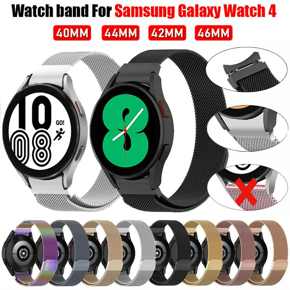 

Stainless Magnetic Band for Samsung Galaxy Watch 4 44mm 40mm Milanese No Gap Bracelet Strap for Galaxy Watch4 Classic 46mm 42mm