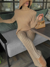 Pantalones Tossy-conjunto de jersey de manga larga y pantalones de punto...