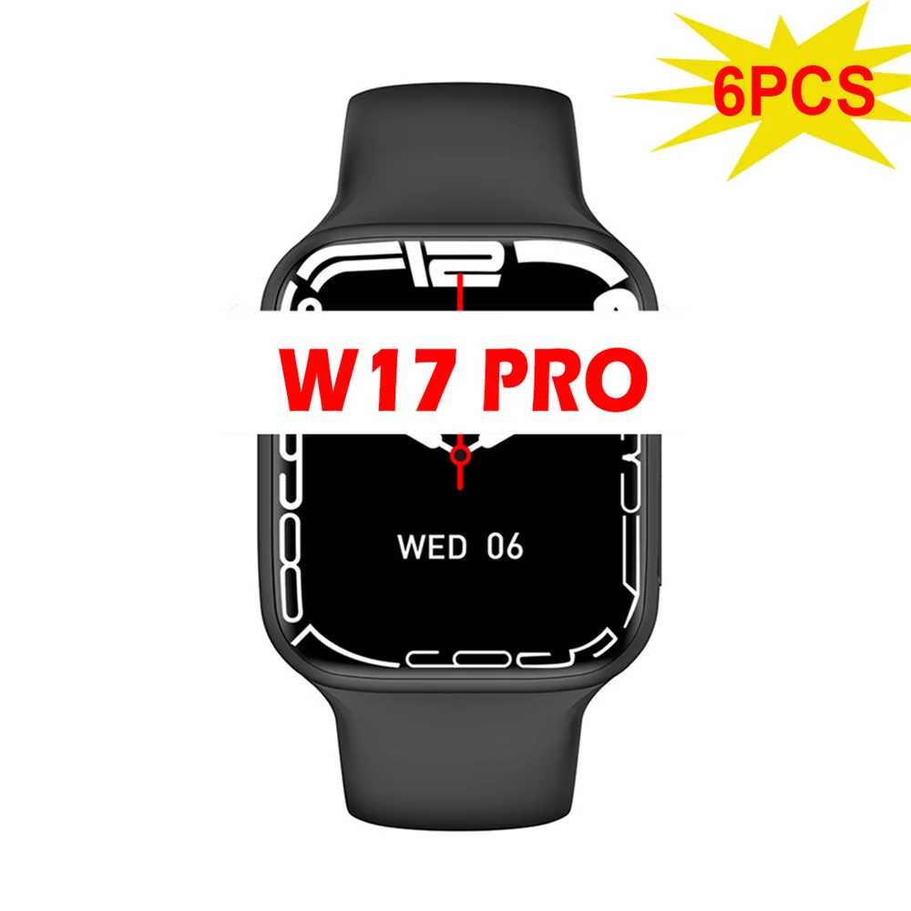 

6PCS IWO W17 Pro Smart Watch AI Voice Bluetooth Call Wireless Charging 1.9inch Screen Smart Watch for Men Women VS W27 PRO W17
