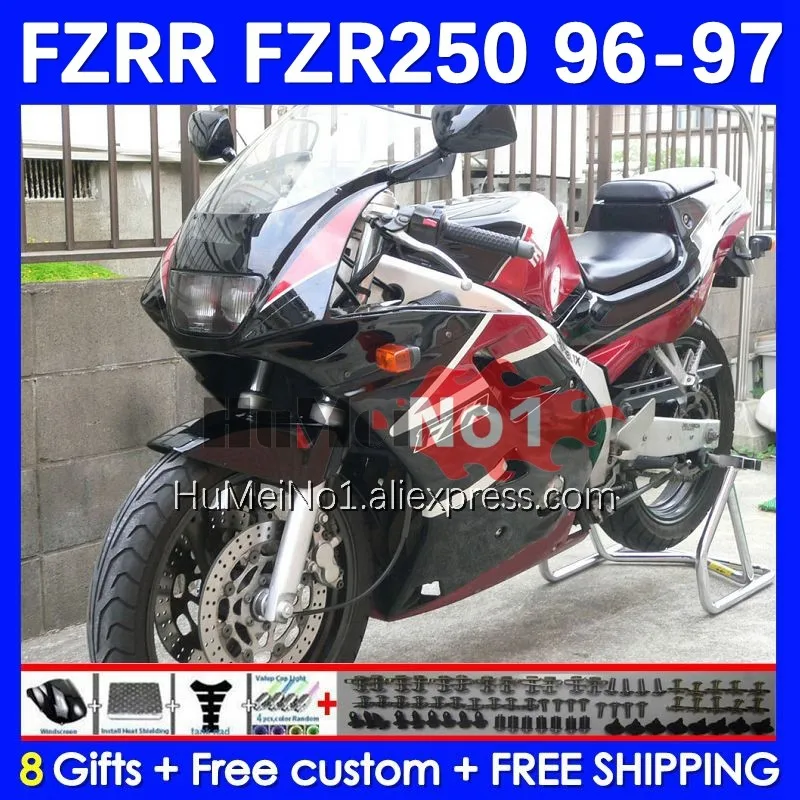 

FZR250RR For YAMAHA FZRR FZR 250 250R FZR250 R RR 148No.41 FZR-250 94 95 96 97 red black FZR250R 1994 1995 1996 1997 Fairing