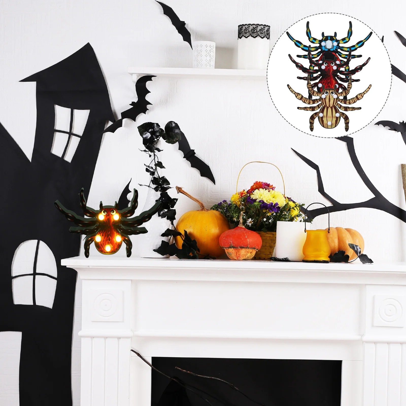 

Model Kits Adults Halloween House Decor Indoor Spider Lights Decorative Night Lamps