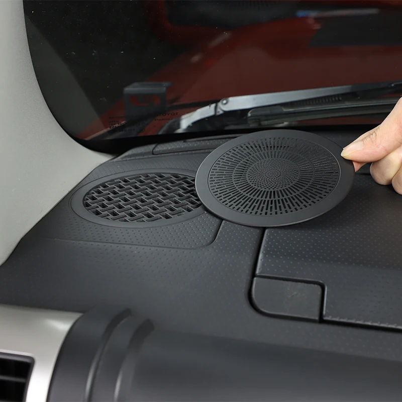 

For Toyota FJ Cruiser 2007-21 Stainless Steel Car Trunk Audio Horn Net Decoration Sticker Car Interior Modification Accessories