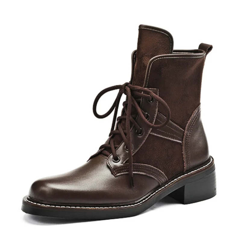 

ZA Leather Women's Boots, 2022 Autumn and Winter Fashion Street Style Classic Personality Platform Shoes, Star Boots, Designer
