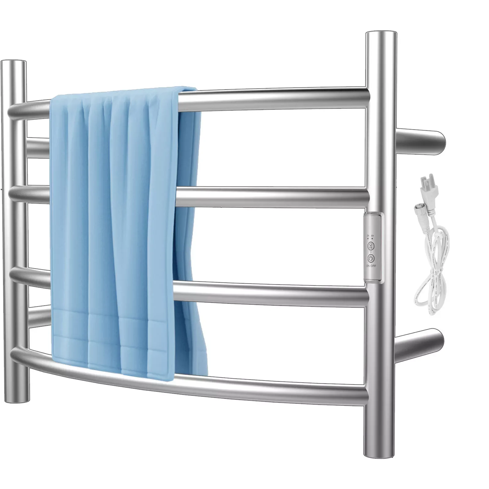 

Heated Towel Rack Towel Heater Warmer 4/8/10/12Bar Polishing Brushed / Mirror Polished / Powder Coated Steel Curved