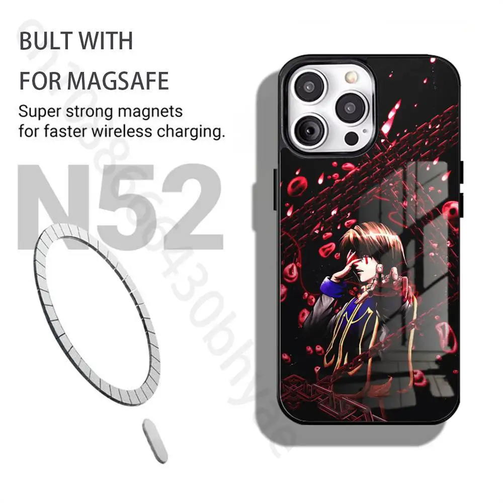 Фото Чехол HUNTER K-Kurapika Kurta для iPhone 17 16 15 14 13 12 11 Pro Max, ультратонкий, с магнитным креплением и функцией отвода тепла №3