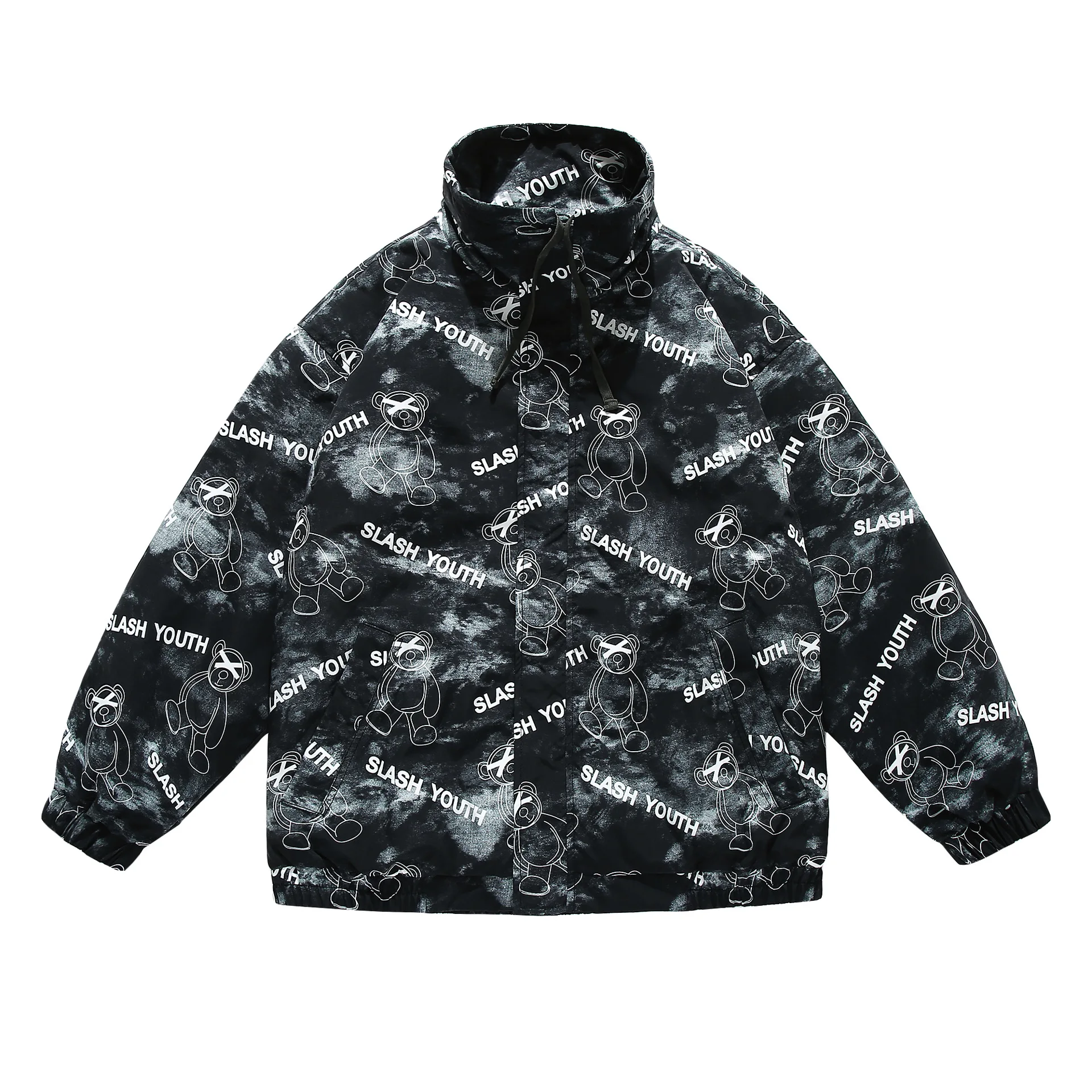 Winter Coat  American Fashion Brand Quilted Printed Jacket Men's Fashion  Autumn and Winter Casual Outerwear Harajuku Coat Men