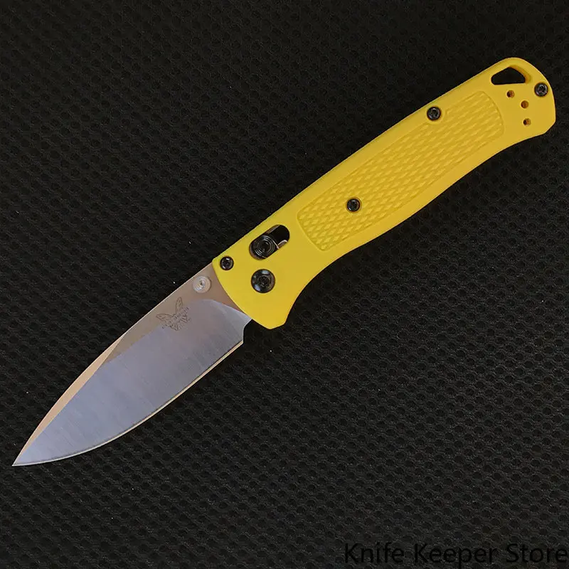

Benchmade 535 осевой нож для подагры с откидным лезвием, простой край, Benchmade многоцветная ручка Безопасные карманные ножи для защиты инструмент для повседневного использования